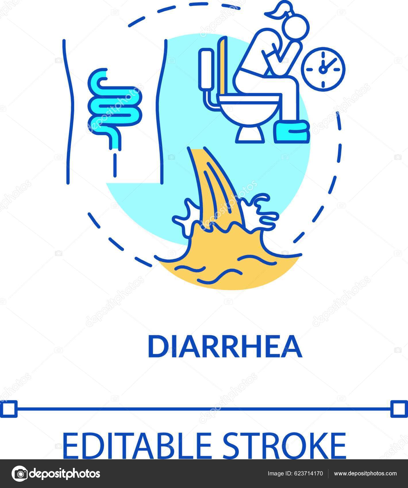 Diarrhea Concept Icon Watery Stool Digestive Problem Disease Illness
