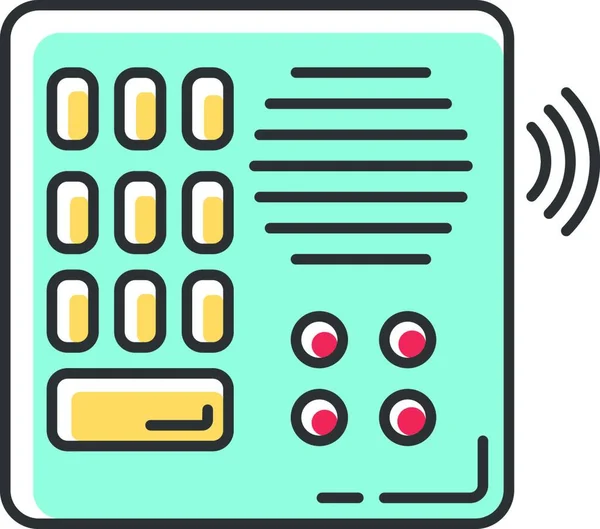Εικονίδιο Χρώματος Intercom Rgb Ανταπόδοση Ομιλίας Τηλέφωνο Πόρτας Ηλεκτρονική Συσκευή — Διανυσματικό Αρχείο