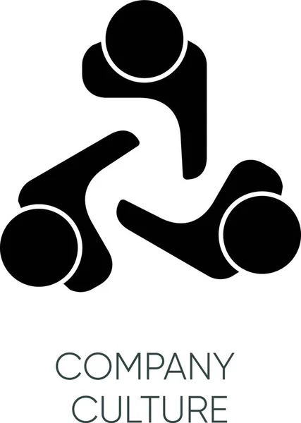 Company Culture Black Glyph Icon Internal Corporate Ideology Professional Business — Stock Vector