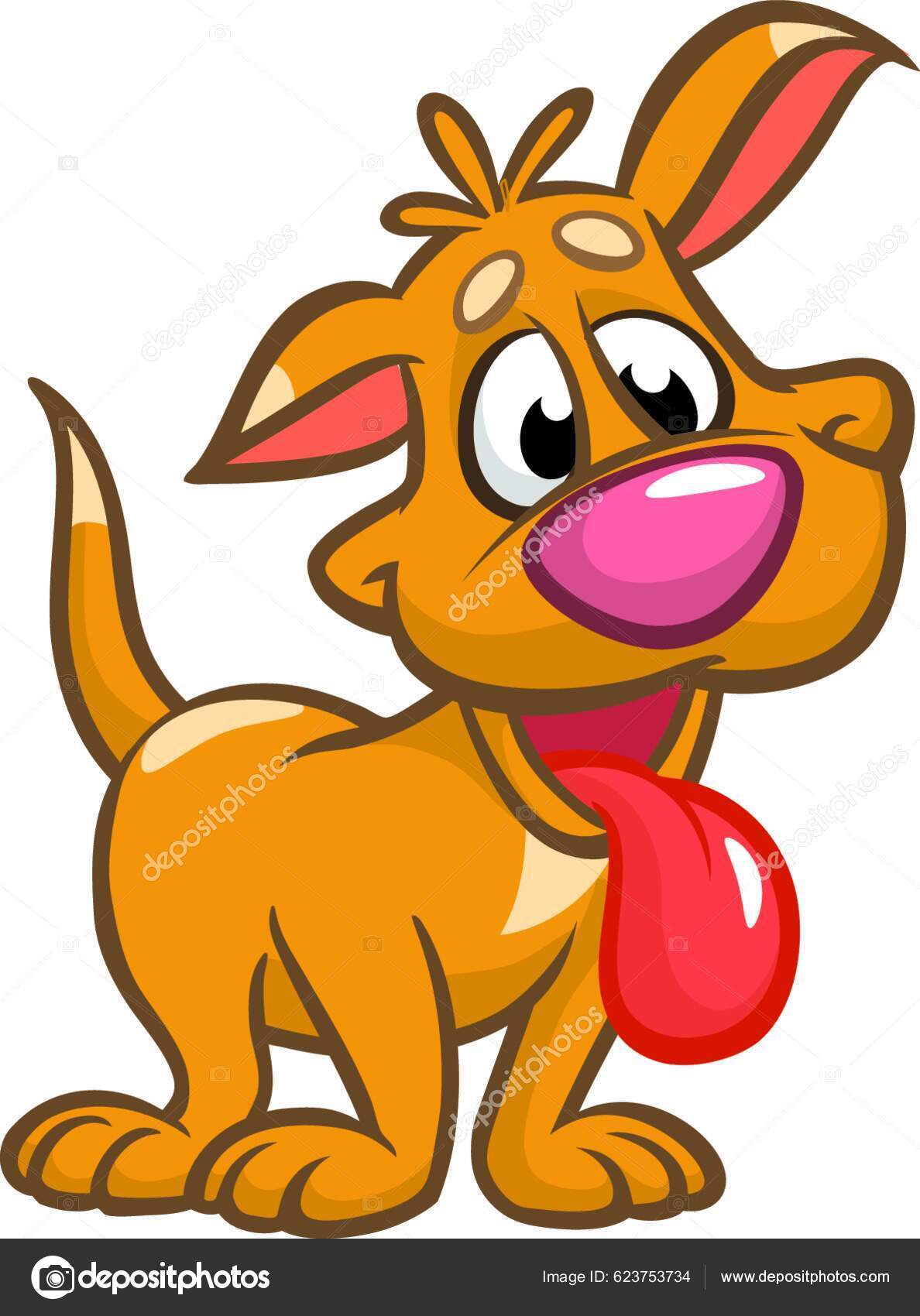 Cute Cartoon Funny Dog Vector Illustration Stock Vector by ©YAY_Images ...