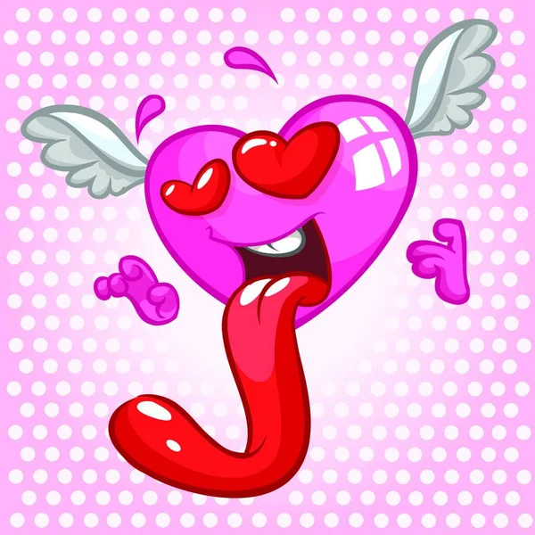 Symbol Lásky Šablona Valentýnského Přání Srdeční Ilustrace — Stockový vektor