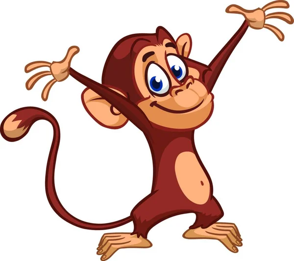 Εικονογράφηση Φορέα Χιμπατζή Μαϊμού Κινουμένων Σχεδίων — Διανυσματικό Αρχείο
