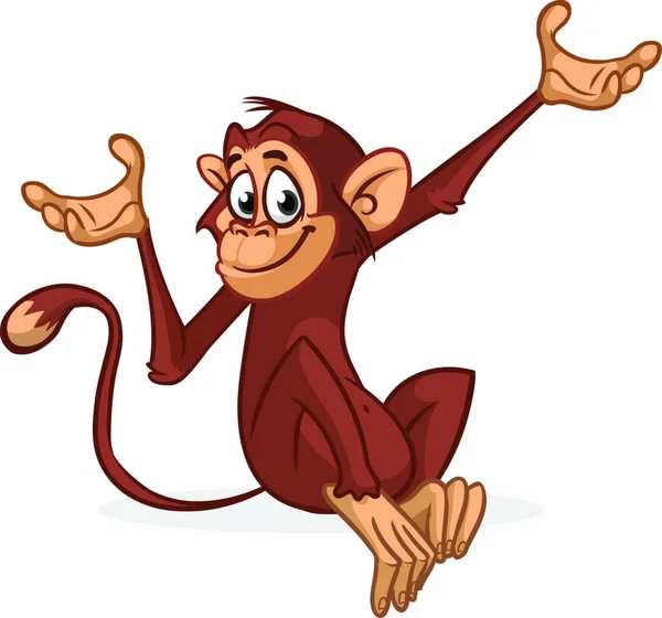 Εικονογράφηση Φορέα Χιμπατζή Μαϊμού Κινουμένων Σχεδίων — Διανυσματικό Αρχείο
