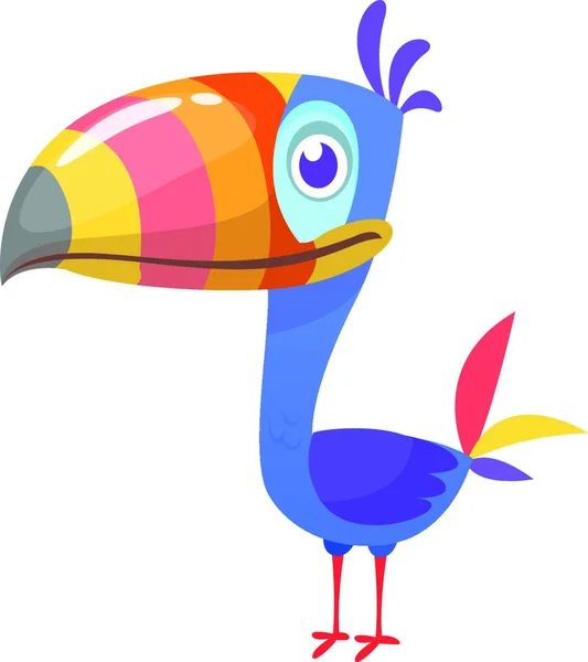 Toucan Cartoon Vector Toucan Bird Exotic Colorful Bird Illustration — Stock Vector