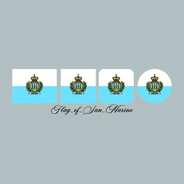 Drapeau San Marino Nation Design Artwork — Image vectorielle