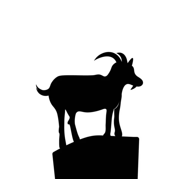 Keçi Simgesi Logosu Serbest Vektör — Stok Vektör