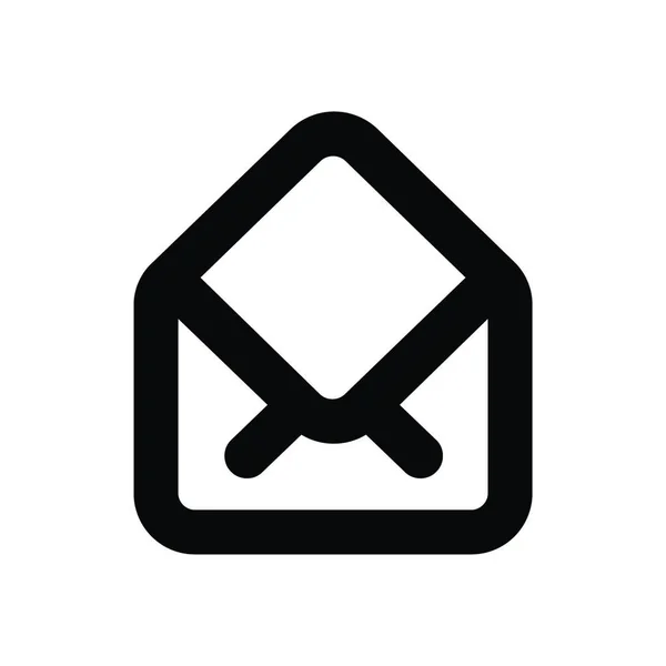 Ícone Vetorial Envelope Aberto Símbolo Mensagem Postal Vetor Eps — Vetor de Stock