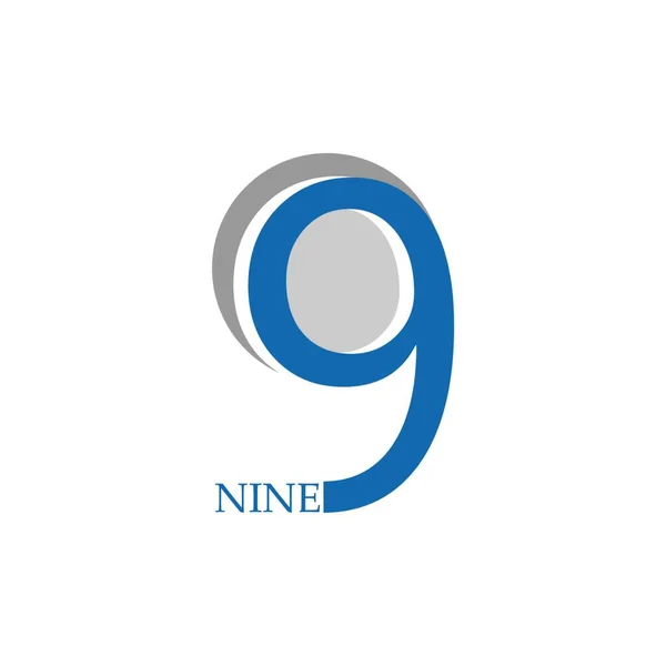 Nummer Neun Neun Symbol Logo Vektor — Stockvektor