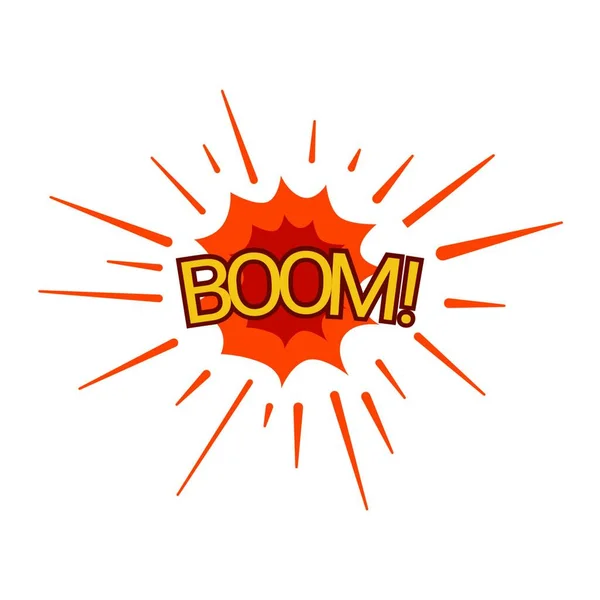 Boom Bang Comic Speech Bubble Cartoon Style Vector — Stock Vector