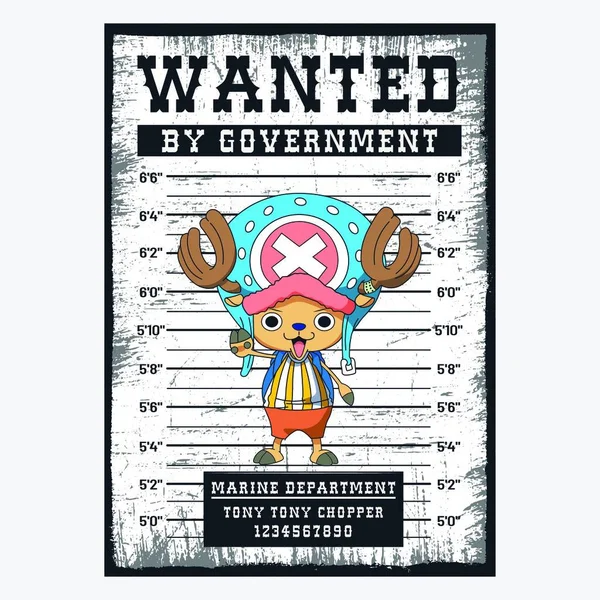 Wanted Poster Doctor Chopper — Stock Vector