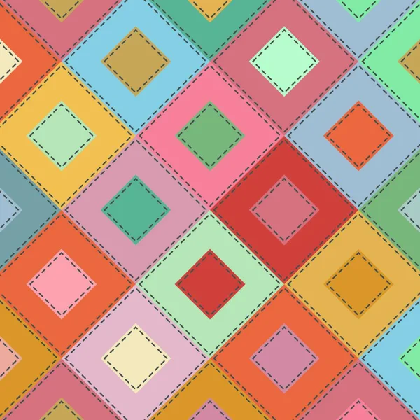 Schema Quadrato Della Nonna Fiori Multicolore All Uncinetto File Illustrazione — Vettoriale Stock