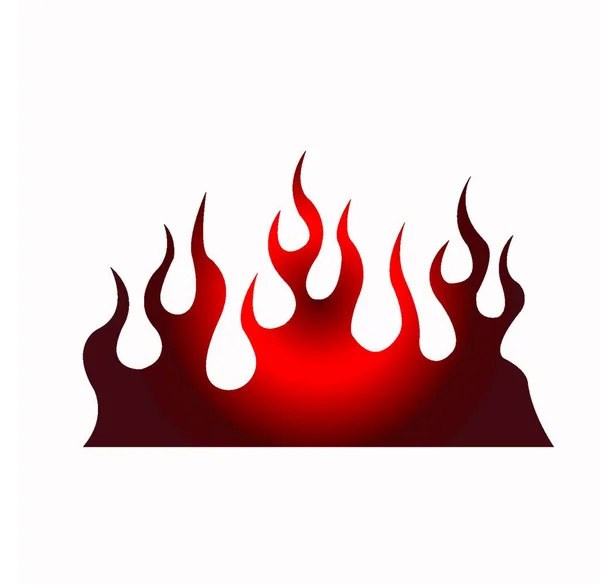 Logo Feu Rouge Feu Noir Vecteur Icône Rouge Feu Dans — Image vectorielle