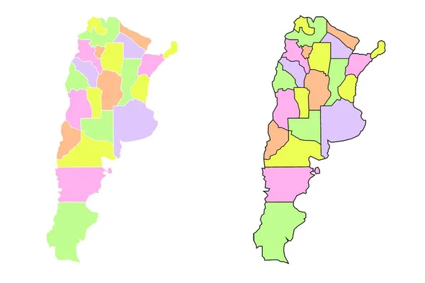 Αργεντινός Πολιτικός Χάρτης Χαμηλές Λεπτομέρειες — Διανυσματικό Αρχείο