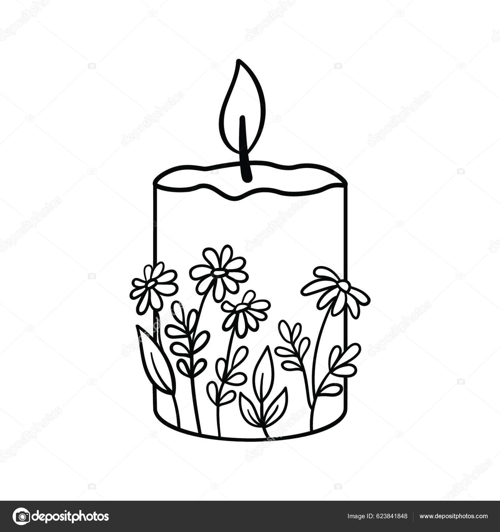 Easy Candle Drawing ✓ How to Draw a Candle Easy Step by Step - YouTube