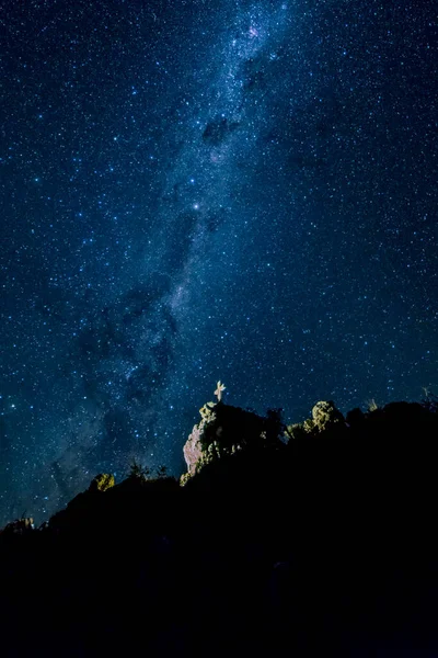Crux Bajo Las Estrellas Astrofotografía — Foto de Stock