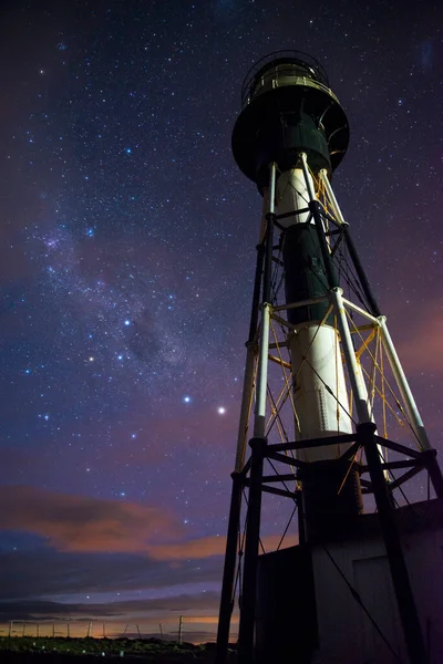 Lighthouse Night Photography Patagonia — Stock Photo, Image