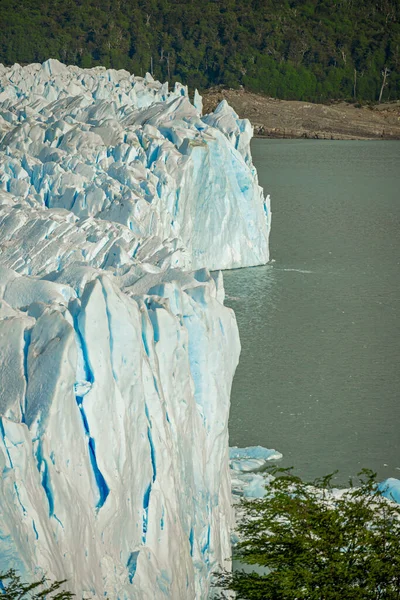 Льодові Стіни Льодовика Періто Морено Патагонії Аргентина — стокове фото