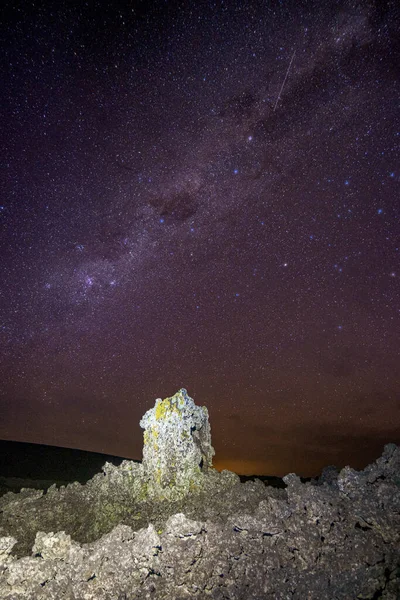 Vía Láctea Sobre Las Montañas Rocosas Patagonia Argentina — Foto de Stock