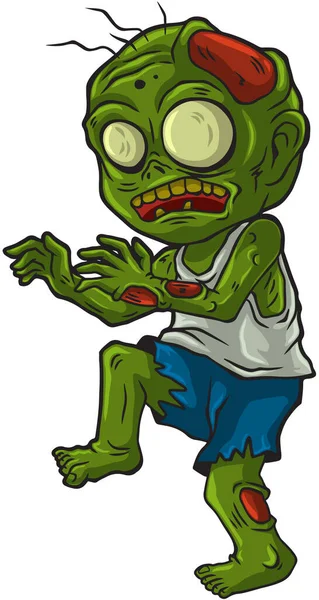Personaje Dibujos Animados Zombies Vector Clip Art Ilustración — Archivo Imágenes Vectoriales