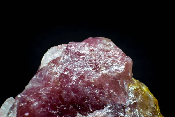 Aventurina Rosa Macro Close Pedra Cristal Bruto Quartzo Morango Quartzo — Fotografia de Stock