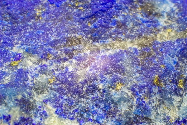 Raw Primer Plano Macro Lapis Lazuli Trozo Cristal Piedra Sin —  Fotos de Stock