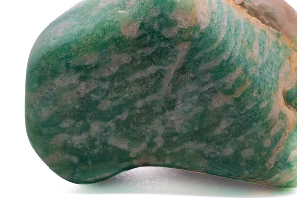 Ein Trümmerteil Aus Hellgrünem Und Blauem Amazonitkristall Mit Einer Klaren — Stockfoto