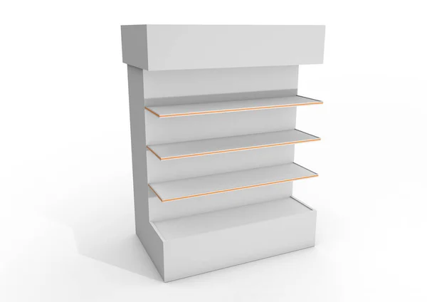 Shelf Template Products Product Stand Rendering Illustration — Stock Photo, Image