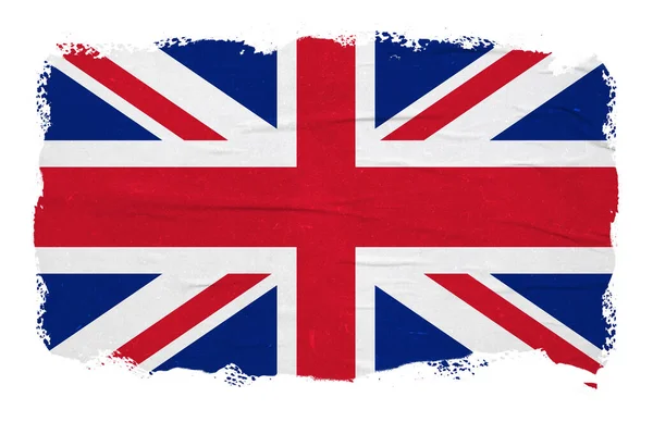 stock image Abstract United Kingdom flag with ink brush stroke effect.