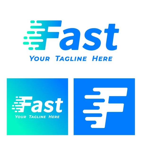 Ursprunglig Bokstav Fast Speed Logo Design Mall — Stock vektor