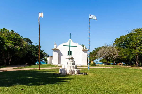 Trancoso广场和老教堂 Trancoso是巴西Porto Seguro Bahia的一个地区 — 图库照片