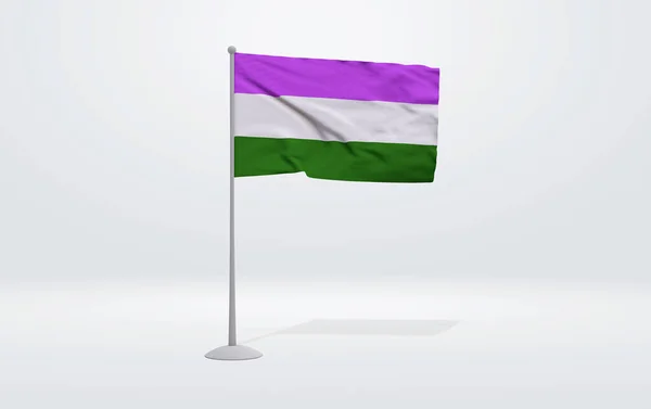 Illustrazione Della Bandiera Queer Simbolo Del Movimento Lgbt Che Dimostra — Foto Stock