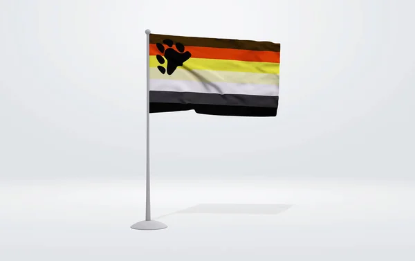Illustration Des Bärenflaggensymbols Der Lgbtq Bewegung Das Stolz Und Freiheit — Stockfoto