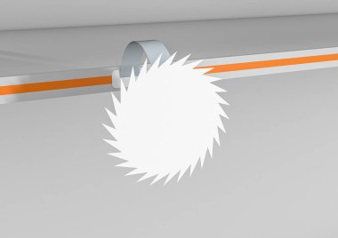 Ürün promosyonları için Wobbler. Dikenli dairesel şekil. İndirim Noktası. 3B resimleme.