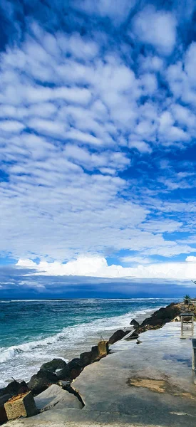 Портрет Голубого Неба Прекрасный Вид Море — стоковое фото