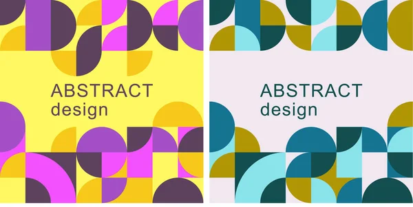 Farbenfrohe Bauhaus Vorlagen Mit Trendigem Abstrakten Design Für Digitale Beiträge — Stockvektor