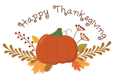 Balkabaklı, sonbahar yapraklı ve dallı hoş bir kompozisyon. Şükran Günü konseptin kutlu olsun.