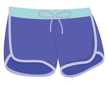 Beyaz arka planda mavi renkli spor şortlar izole edilmiş. Fitness için kadınların aktif giyimi