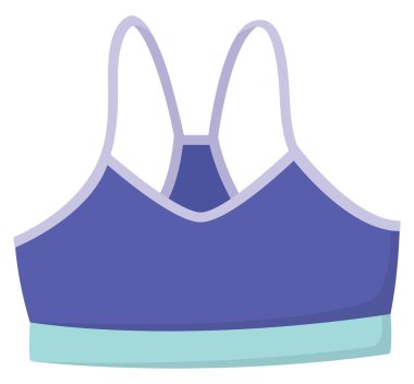 Mor spor sutyen beyaz arka planda izole edilmiş. Fitness, yoga ve diğer aktiviteler için kadın aktivite kıyafeti