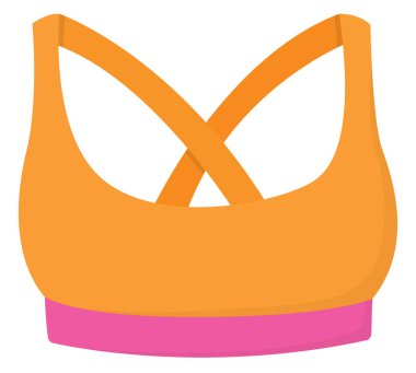 Beyaz arka planda izole edilmiş kadın spor parlak sutyeni. Spor, yüzme, koşu ve diğer aktiviteler için sutyen