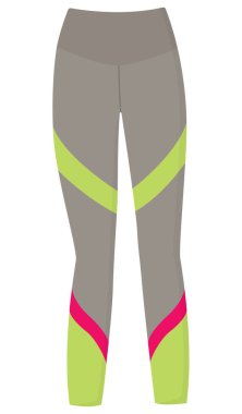 Renkli külotlu gri taytların tasviri. Spor pantolonu, yoga ve diğer aktiviteler için.