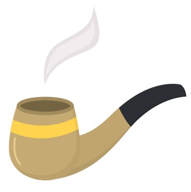 Beyaz arka planda izole edilmiş tütün piposu. Aziz Patrick Günü elementi