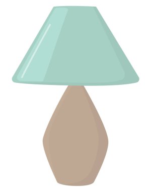 Saydam arkaplanda izole edilmiş masa lambası tasviri. Basit bir şekilde el çizimi ögesi