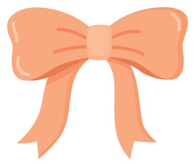 Beyaz kurdelenin şirin yayı. Pembe renk dekoratif ögesi