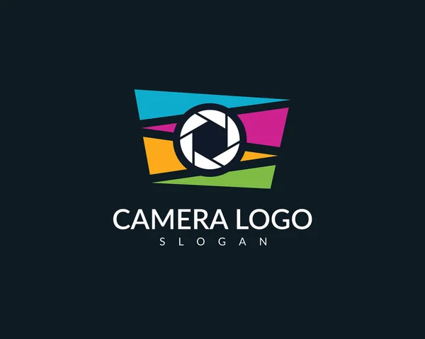 Szablon Projektowania Logo Kamery Fotografia Logo Design Wektor Ilustracja Kolorowe — Wektor stockowy