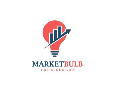 Market İnşa etme logo şablonu vektör resimleme tasarımı. Şirket için Ampul Logosu Tasarımı