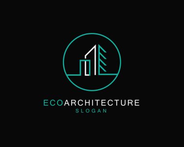 Brand için Mimari Çember Bina Logosu