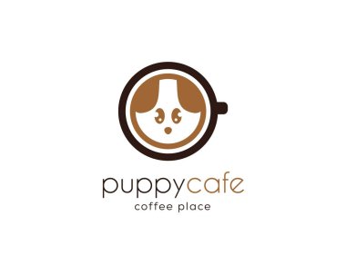 Kahve fincanı logosu vektör ikonu tasarımı. Kahve dükkanı.