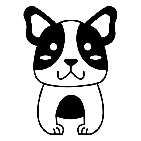 şirin köpek kafası karakter vektör çizimi tasarımı