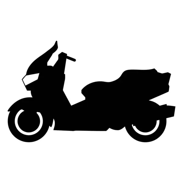 Beyaz arkaplanda motosiklet simgesi