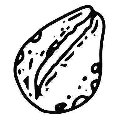 karikatür karalama yiyeceği, vektör illüstrasyonu